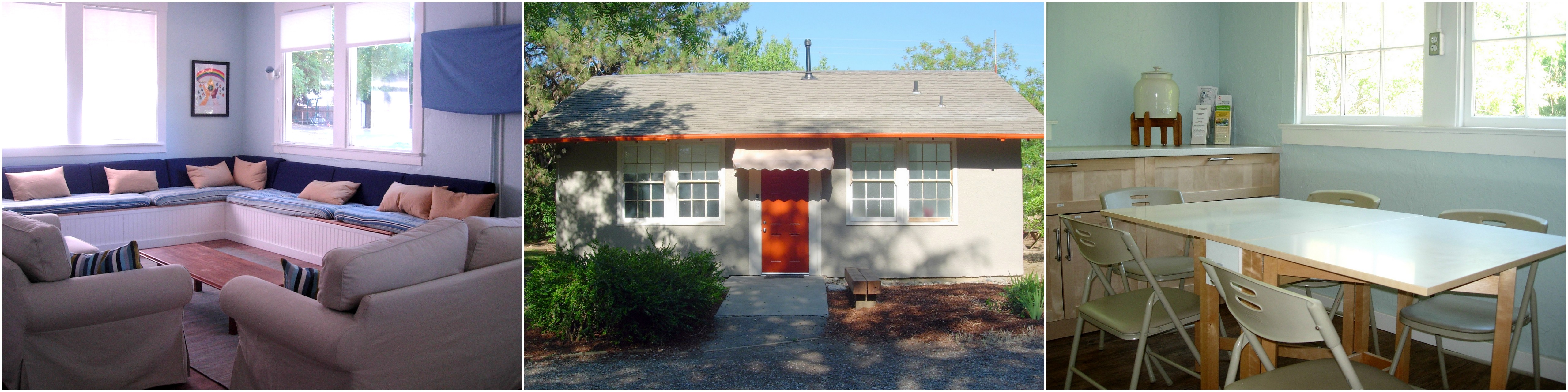 interior and exterior of cottage